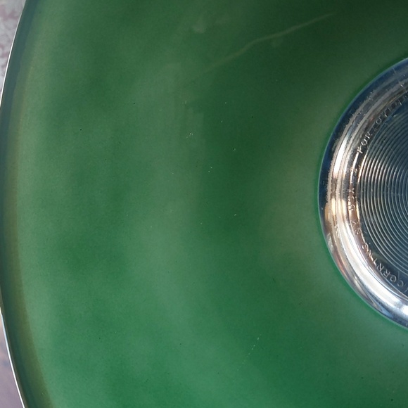 Vintage Pyrex Primary Color Green Clear Bottom Glass Mixing...